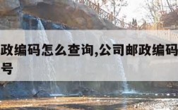 公司邮政编码怎么查询,公司邮政编码怎么查询手机号