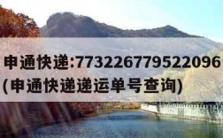 申通快递:773226779522096(申通快递递运单号查询)