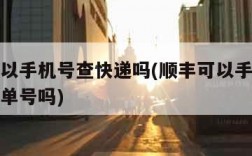 顺丰可以手机号查快递吗(顺丰可以手机号去查快递单号吗)