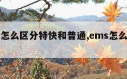 ems怎么区分特快和普通,ems怎么分辨特快