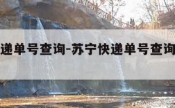 苏宁快递单号查询-苏宁快递单号查询物流信息