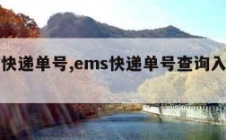 ems快递单号,ems快递单号查询入口官网