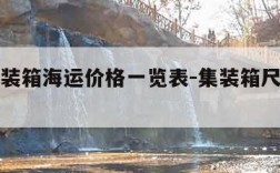 国际集装箱海运价格一览表-集装箱尺寸一览表