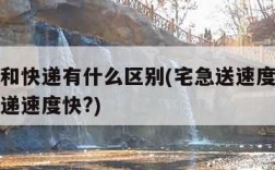 宅急送和快递有什么区别(宅急送速度快还是其他快递速度快?)