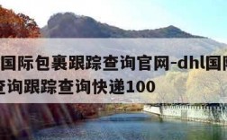 dhl国际包裹跟踪查询官网-dhl国际快递查询跟踪查询快递100