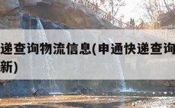 申通快递查询物流信息(申通快递查询物流信息不更新)