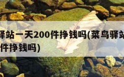 菜鸟驿站一天200件挣钱吗(菜鸟驿站一天2000件挣钱吗)