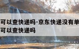 手机号可以查快递吗-京东快递没有单号只有手机号可以查快递吗