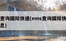 ems查询国际快递(ems查询国际快递物流信息)