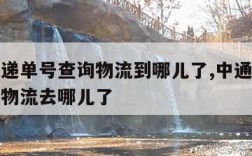 中通快递单号查询物流到哪儿了,中通快递单号查询物流去哪儿了