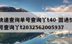 圆通快递查询单号查询丫t40-圆通快递查询单号查询丫t2032562005937