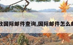 邮政国际邮件查询,国际邮件怎么邮寄