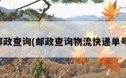 邮政查询(邮政查询物流快递单号)