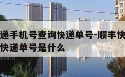 顺丰快递手机号查询快递单号-顺丰快递手机号查询快递单号是什么