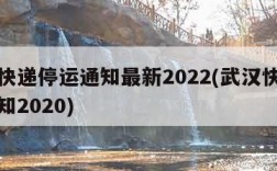 武汉快递停运通知最新2022(武汉快递停运通知2020)