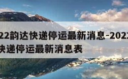 2022韵达快递停运最新消息-2022韵达快递停运最新消息表