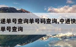 中通快递单号查询单号码查询,中通快递查询单号递单号查询