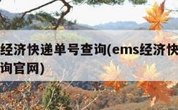 ems经济快递单号查询(ems经济快递单号查询官网)