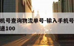 输入手机号查询物流单号-输入手机号查物流单号快递100