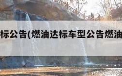 燃油达标公告(燃油达标车型公告燃油达标查询网)