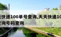 天天快递100单号查询,天天快递100单号查询号码查询