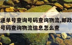 邮政快递单号查询号码查询物流,邮政快递单号查询号码查询物流信息怎么查