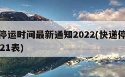 快递停运时间最新通知2022(快递停运时间2021表)