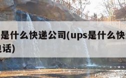 ups是什么快递公司(ups是什么快递公司电话)