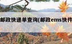 ems邮政快递单查询(邮政ems快件查询)