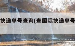 查国际快递单号查询(查国际快递单号查询电话)